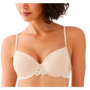Wacoal Petite Embrace Lace Push Up Underwire Bra Sand 75891 Size 32A
